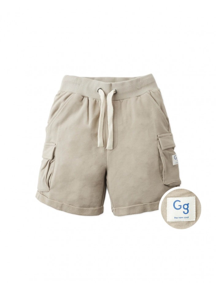 Makato Drawstring Cargo Shorts with Logo Patch
