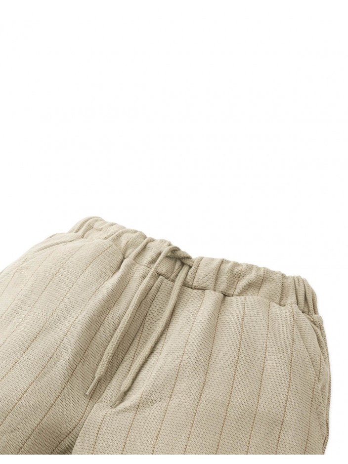 Senzo Stitched Stripe Drawstring Shorts with Logo Patch