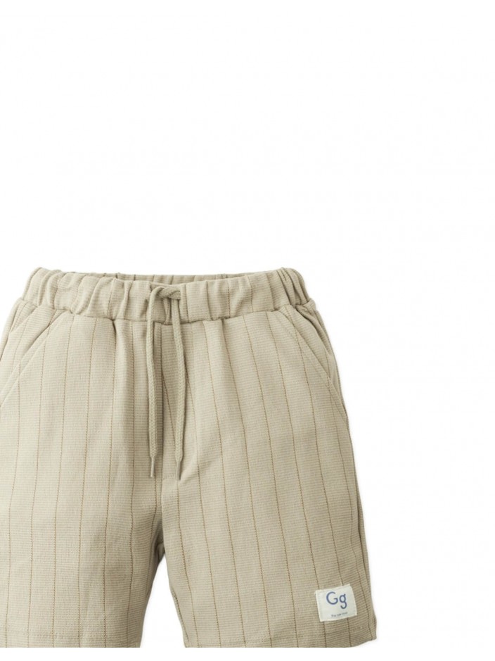 Senzo Stitched Stripe Drawstring Shorts with Logo Patch