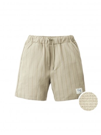 Senzo Stitched Stripe Drawstring Shorts with Logo Patch