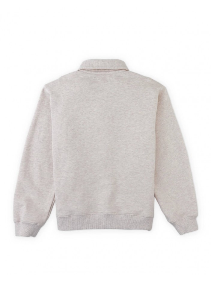 Stefano French Terry Polo Pullover with Chest Dachshund Embroidery