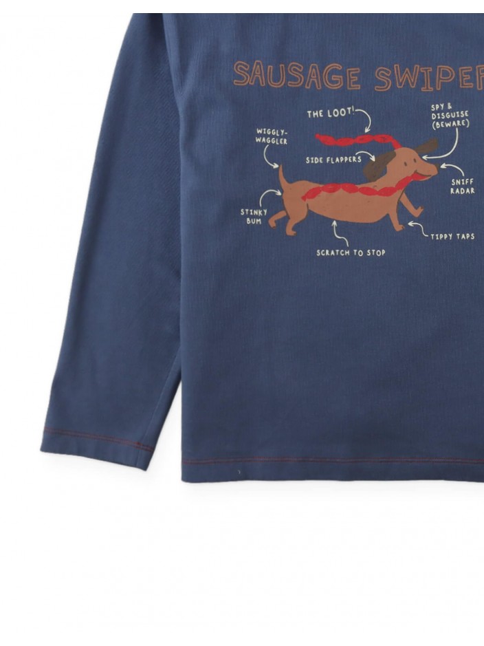 Myron Graphic Tee with Dachshund Diagram Illustration