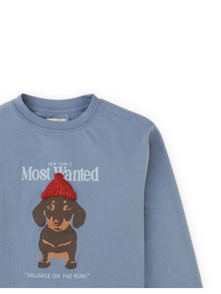 Myron Graphic Tee with “Most Wanted” Dachshund Graphic