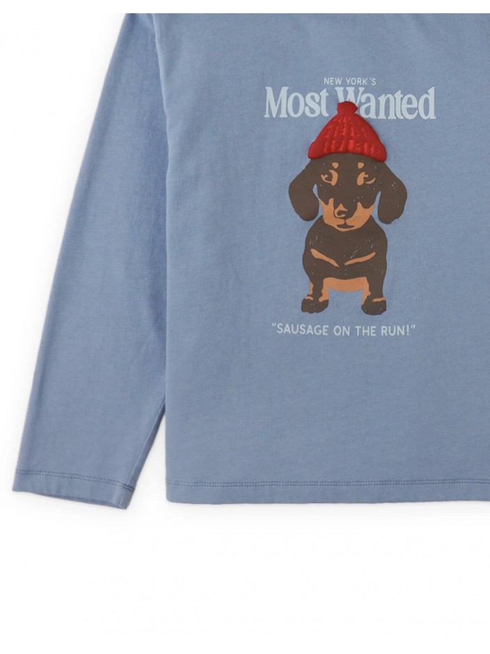 Myron Graphic Tee with “Most Wanted” Dachshund Graphic