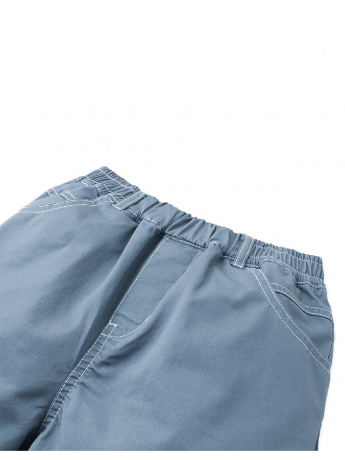 Michi Contrast-Stitch Pull-On Bermuda Shorts