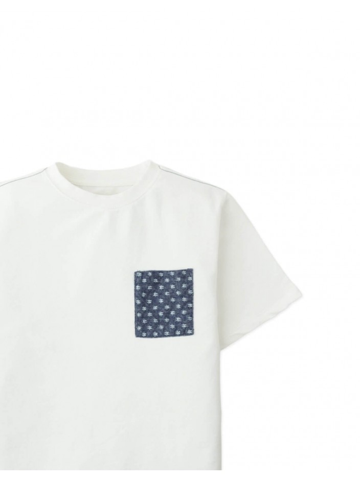 Aruto Sashiko-Inspired Patch Pocket Tee
