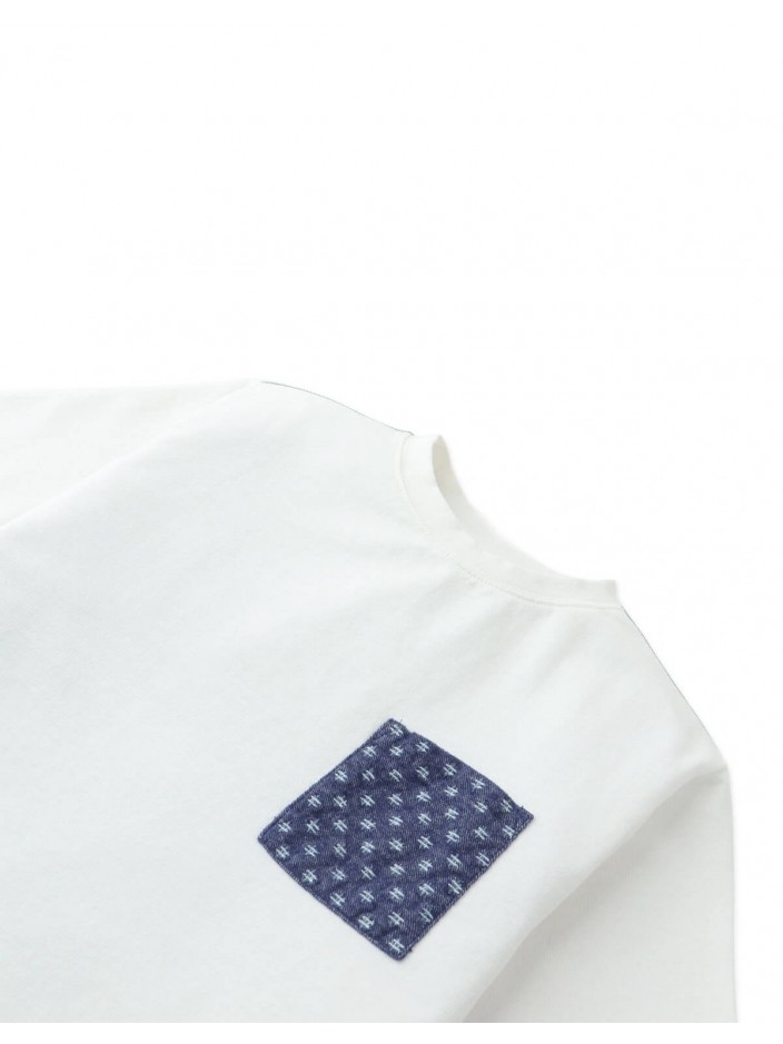 Aruto Sashiko-Inspired Patch Pocket Tee