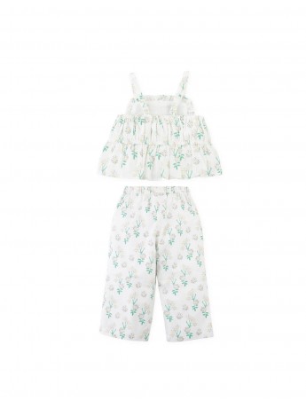 Baby Ayesha Daisy Print Peplum Top and Pants Set