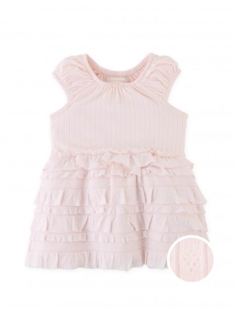 Baby Ruffled Playsuit with Rosette Appliqué