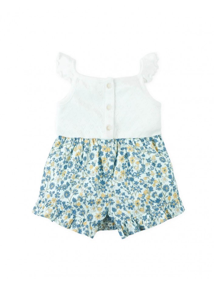 Baby Button-Down Top and Floral Print Playsuit