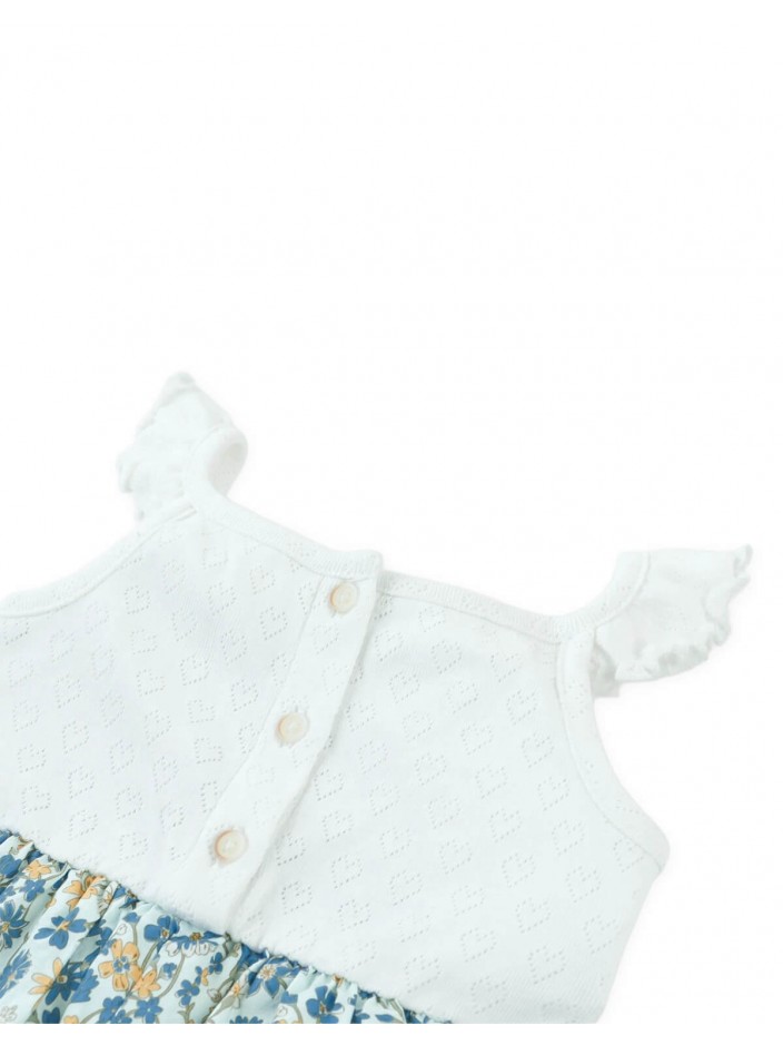 Baby Button-Down Top and Floral Print Playsuit