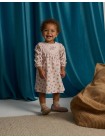 Baby Olivia Floral Printed Dress with Cross-Stitch Embroidery on Quilted Yoke