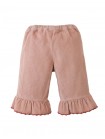 Baby Bessie Pants with Scallop- Embroidered Hem, Ruffles, and Hand- Embroidered Velvet Heart Plushie
