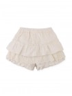 Baby Verena Tiered Ruffled Shorts with Embroidered Lace Trims