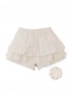 Baby Verena Tiered Ruffled Shorts with Embroidered Lace Trims