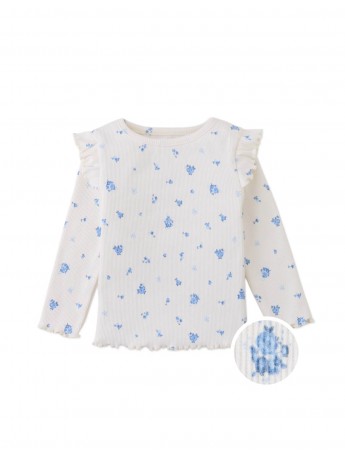 Baby Drusilla Tee with Ruffled Shoulders