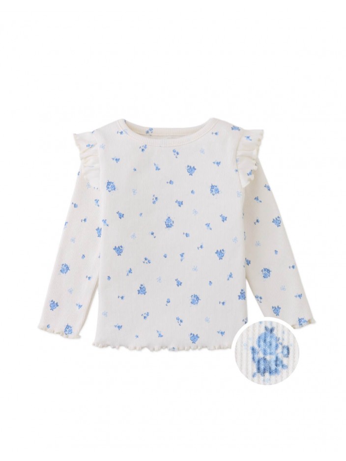 Baby Drusilla Tee with Ruffled Shoulders