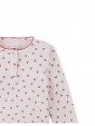 Baby Apolinaria Pointelle Ribbed Tee in All-Over Cherry Print with Button Placket & Ruffled Neckline