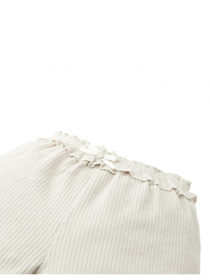 Baby Nica Pointelle Shorts with Smocked Waist