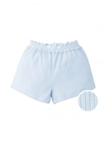 Baby Nica Pointelle Shorts with Smocked Waist