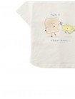 Baby Shea Curved Hem Graphic Tee in Toast and Butter