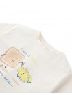 Baby Shea Curved Hem Graphic Tee in Toast and Butter