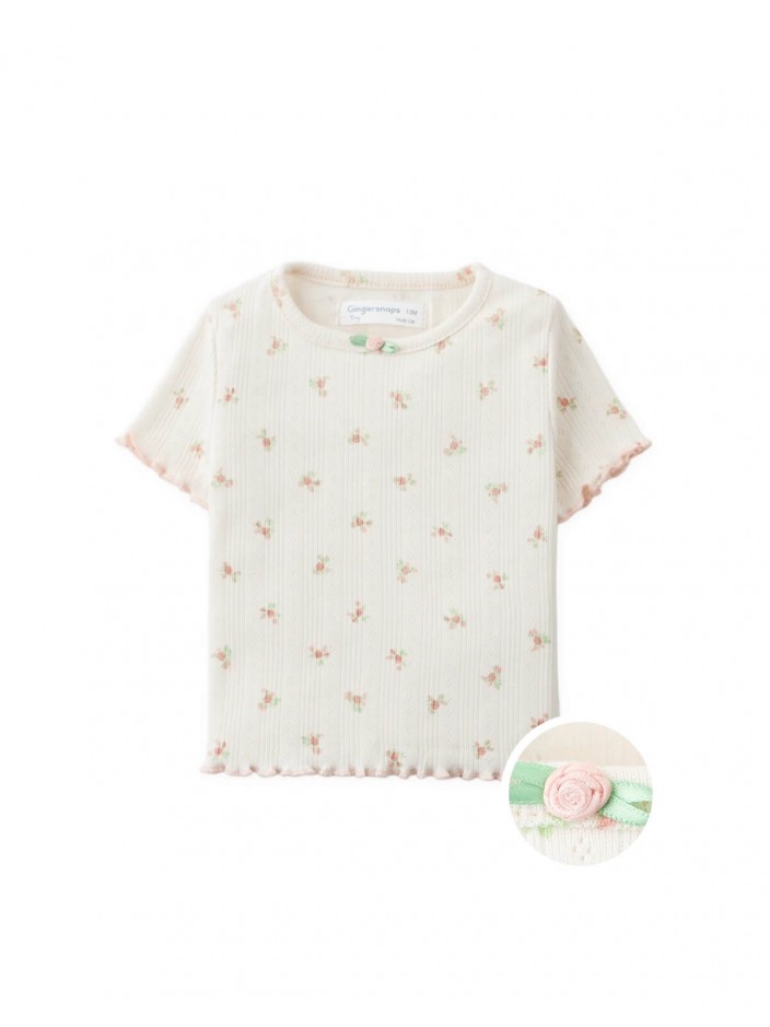 Baby Tess Floral Pointelle Shirt