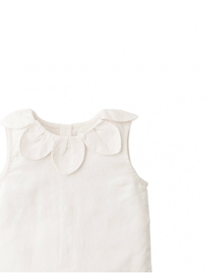 Baby Rowan Sleeveless Blouse with Petal Collar