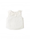 Baby Rowan Sleeveless Blouse with Petal Collar