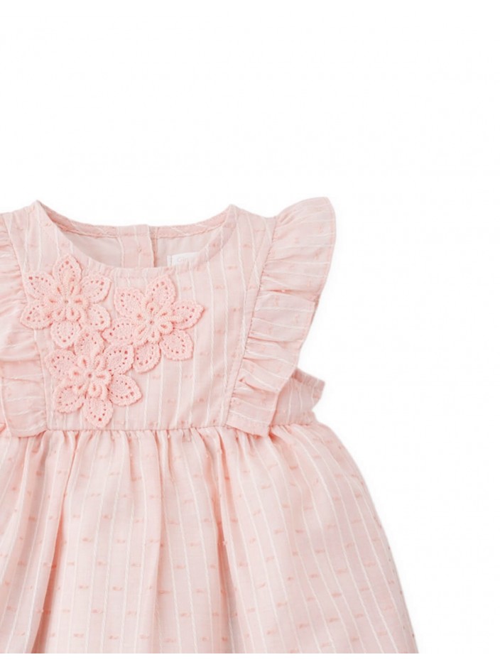 Baby Marlowe Crochet Flower Ruffle Sleeve Dress