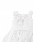 Baby Oriana Bubble Dress with Ribbed Bodice and Floral Appliqués