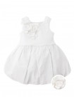 Baby Oriana Bubble Dress with Ribbed Bodice and Floral Appliqués