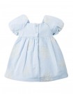 Baby Isadora Embroidered Babydoll Dress with Bubble Sleeves