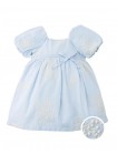 Baby Isadora Embroidered Babydoll Dress with Bubble Sleeves