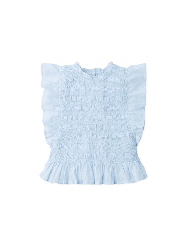Baby Genevieve Smocked Blouse and Floral Ruffled Shorts Set