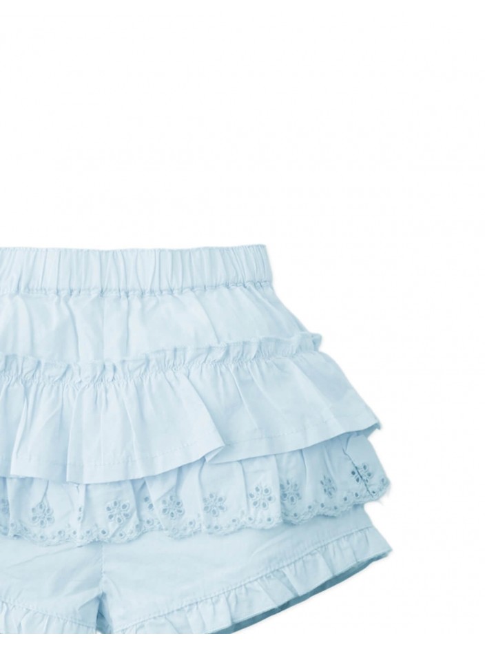 Baby Lara Tiered Skort with Lace Trim