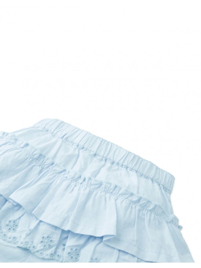 Baby Lara Tiered Skort with Lace Trim