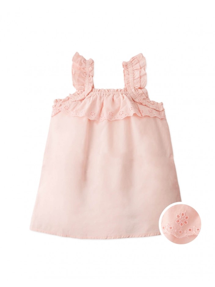 Baby Kyra Embroidered Ruffle Sleeve Dress