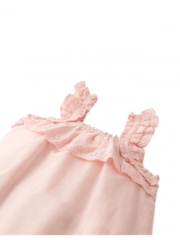 Baby Kyra Embroidered Ruffle Sleeve Dress