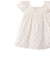 Baby Ianna Floral Smocked Dress with Puff Sleeves and Rosette Appliqué