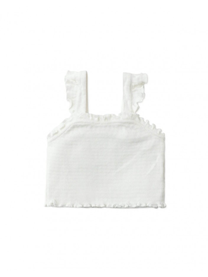 Baby Millie Pointelle Top and Floral Ruffle Shorts Set
