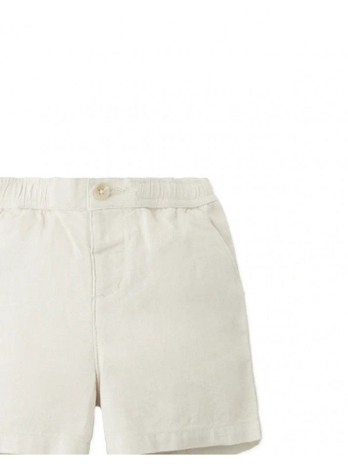 Baby Aryan Cotton-Linen Pull-On Shorts