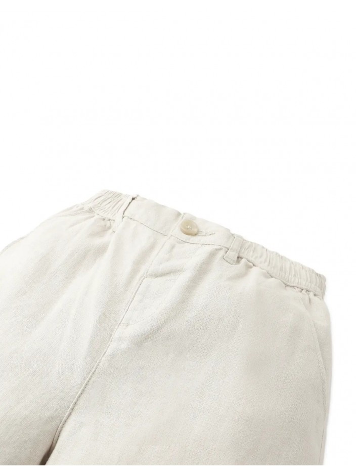 Baby Aryan Cotton-Linen Pull-On Shorts