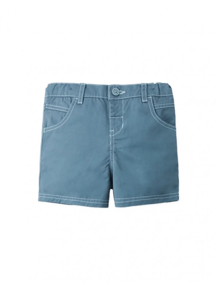 Baby Michi Contrast-Stitch Pull-On Bermuda Shorts