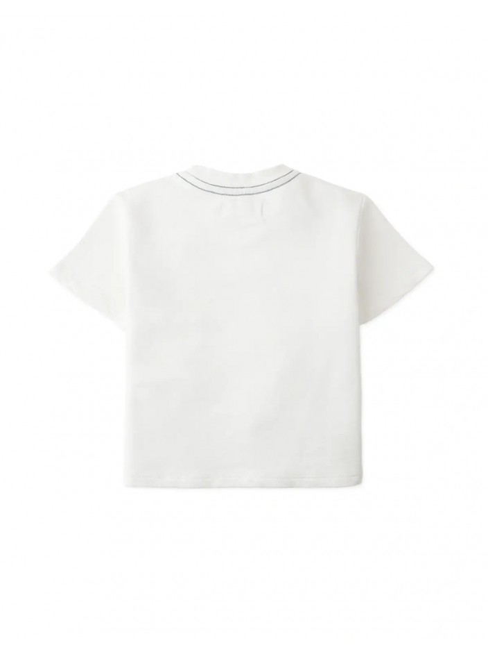 Baby Haruto Sashiko-Inspired Patch Pocket Tee