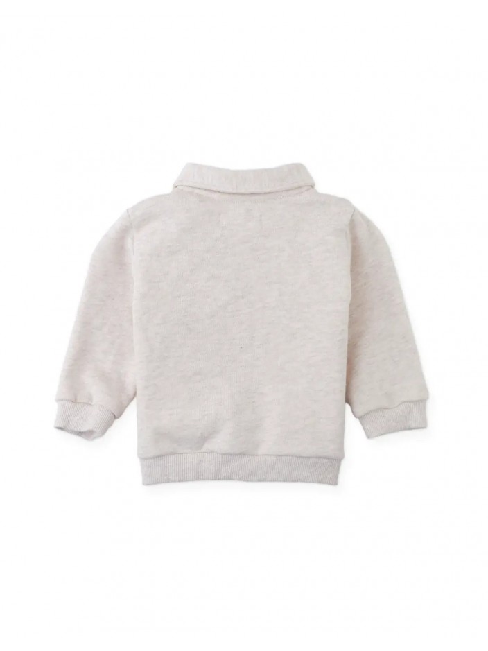 Baby Stefano French Terry Polo Pullover with Chest Dachshund Embroidery