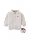Baby Stefano French Terry Polo Pullover with Chest Dachshund Embroidery