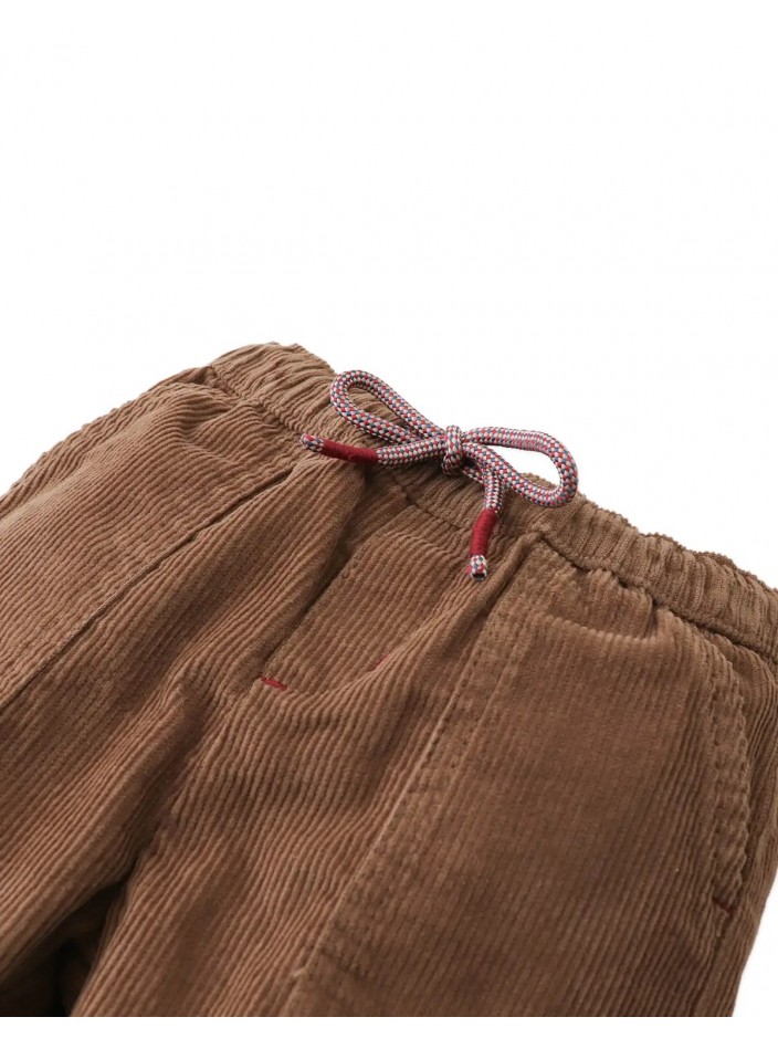 Baby Dominic Pull-On Corduroy Pants with Patch Pockets