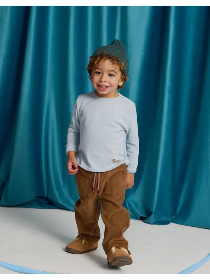 Baby Dominic Pull-On Corduroy Pants with Patch Pockets