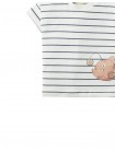 Baby Yuki Striped Tee with Angler Fish Appliqué